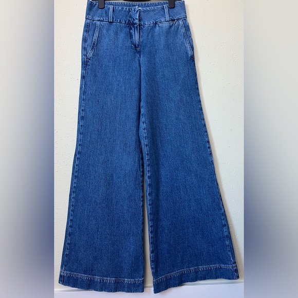 Frame Denim Wide-Leg Blue Jeans METR207 Margolis Size 26 - Picture 2 of 11
